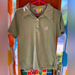 Big Bud Press Retro Polo Shirt Size Small Green Unisex